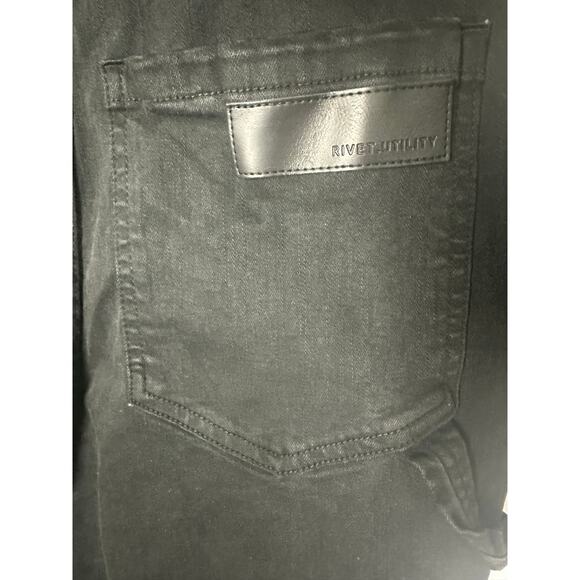 Rivet Utility Size Small Powerhouse Denim Jumpsuit Black $425 MSRP Designer RARE - Picture 7 of 16